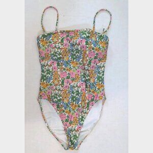 J Crew Womens One Piece Swimsuit in Mini Floral Walk Size 4
